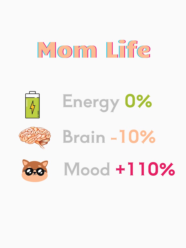 Mom Life Mug – Energy 0%, Brain -10%, Mood +110% Funny Mom Coffee Cup by Giota29