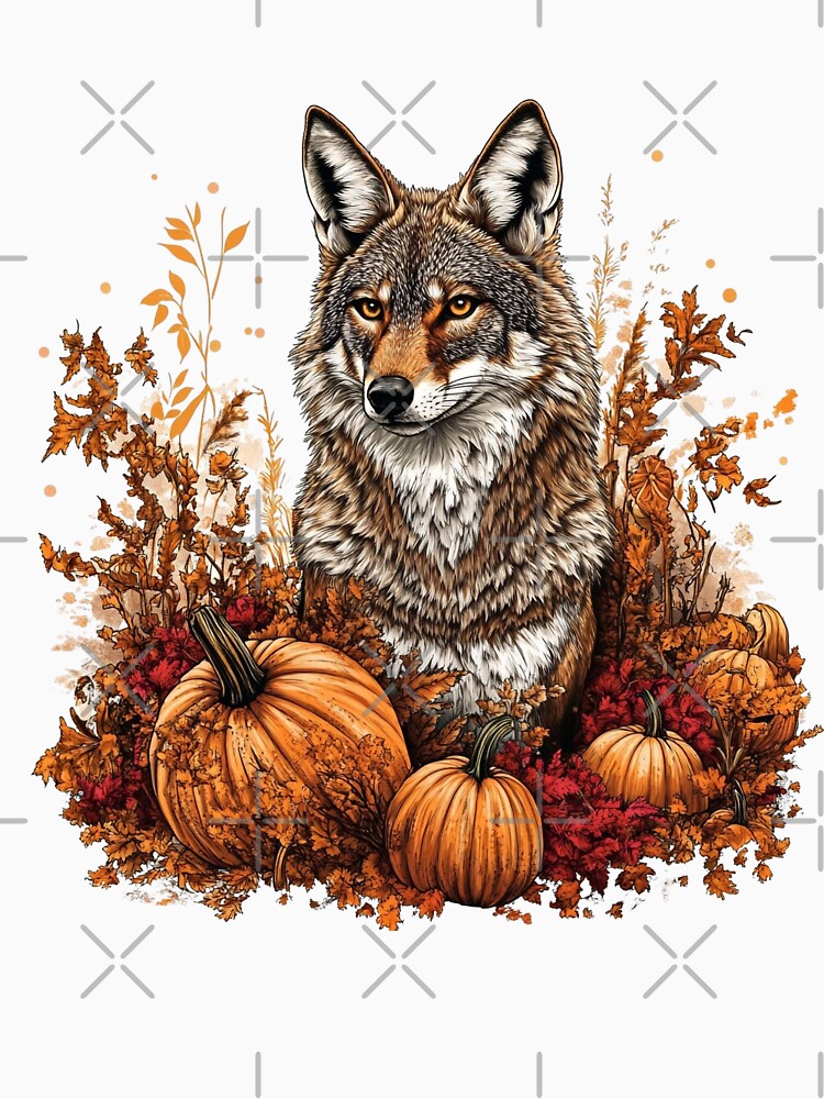 Fall Pumpkins Coyote by DigitalToast