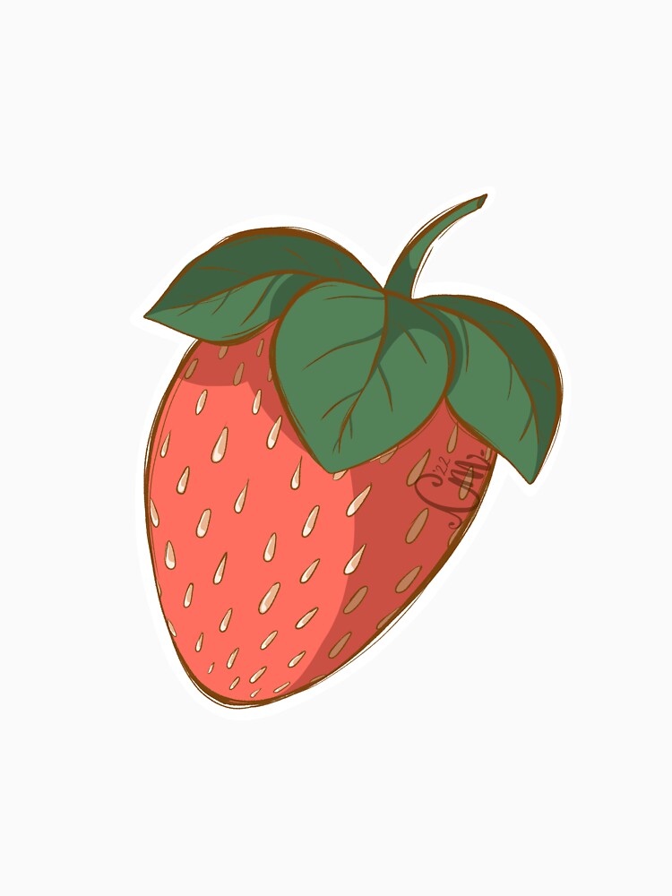 Pastel strawberry design by Cate Harty