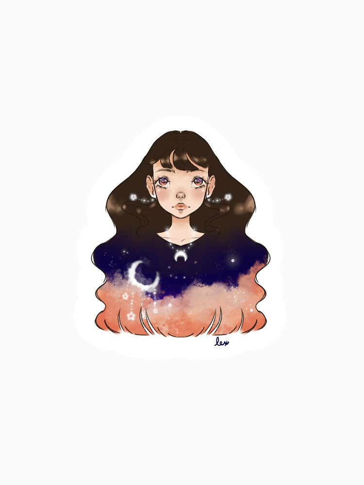 Dreamy girl art by HouseCowMillie