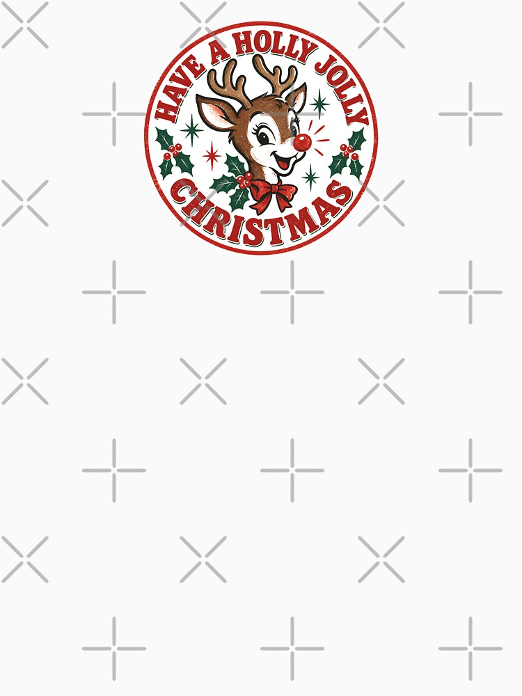 Vintage Retro Christmas Reindeer by Inspired Life Creative