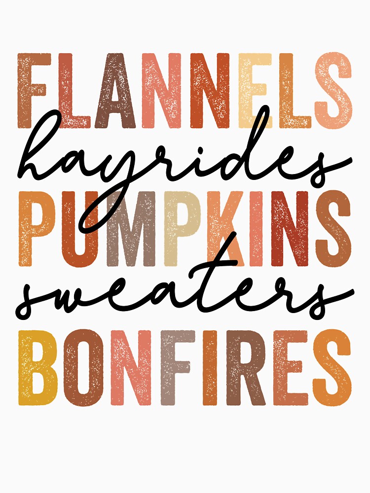Flannels Hayrides Pumpkins Sweaters Bonfires Vintage Autumn Fall by clothesy7