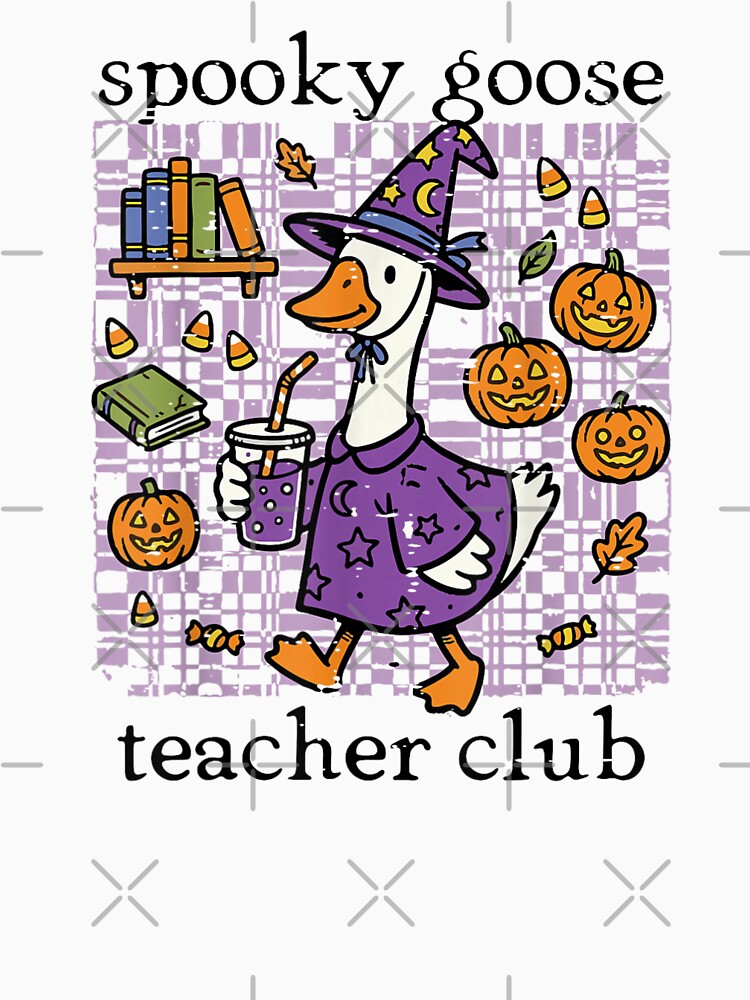 Spooky Goose Teacher Club Cute Halloween School Autumn Classroom Design by Phil Ben