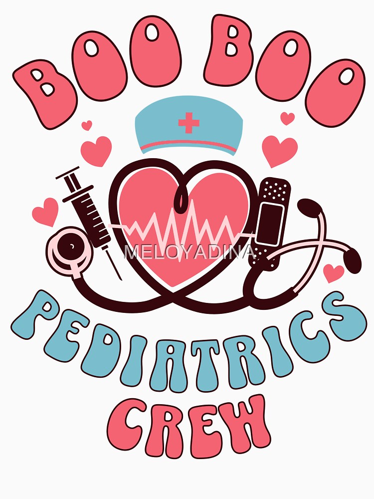 Groovy Pastel Boo Boo Pediatrics Crew, Pediatric Nurse Halloween by MELOYADINA
