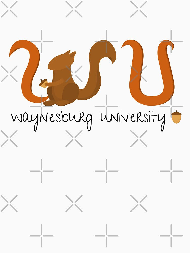 Waynesburg University "WU" Squirrel Design by lexievdesign