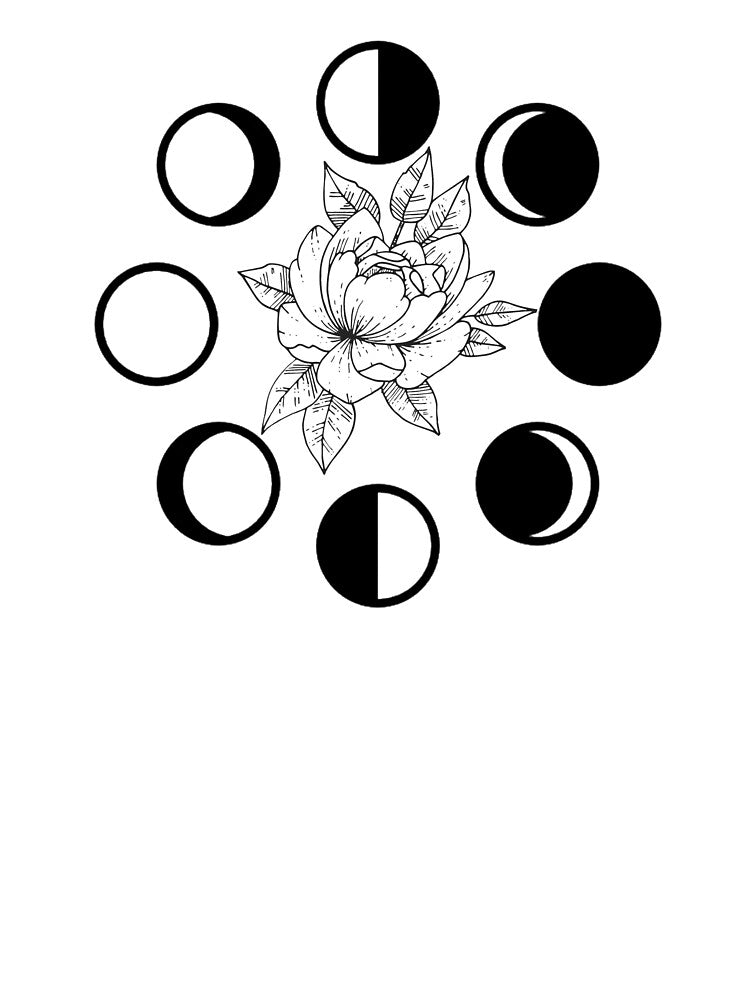 Floral Moon Phases by SerpentAndSage