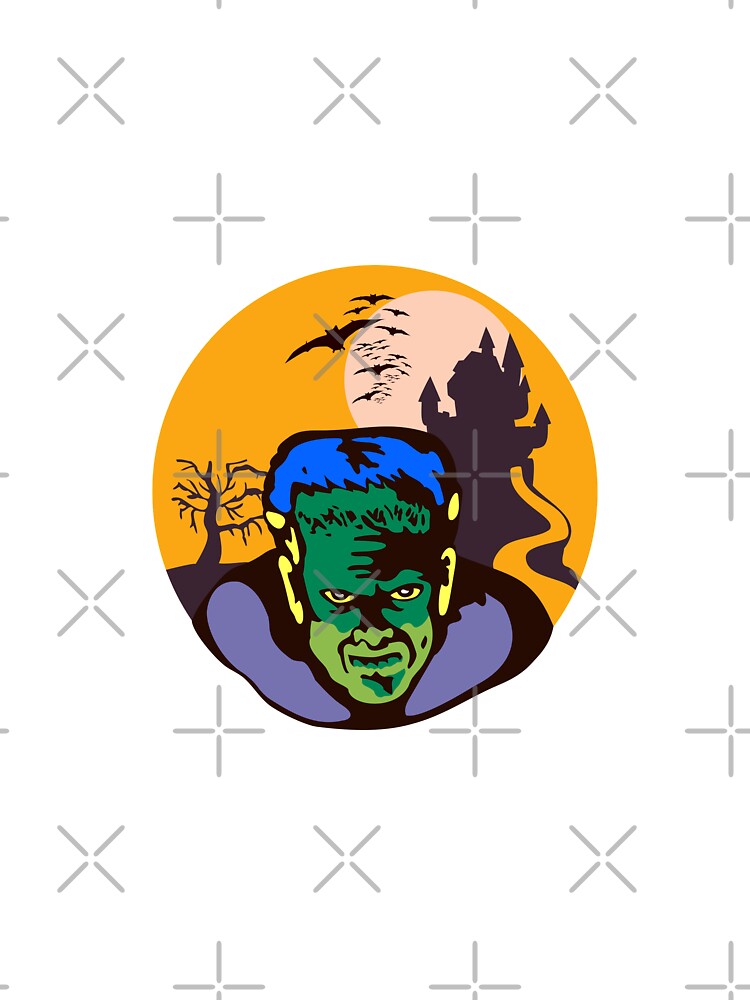 Frankenstein Haunted House Retro by retrovectors