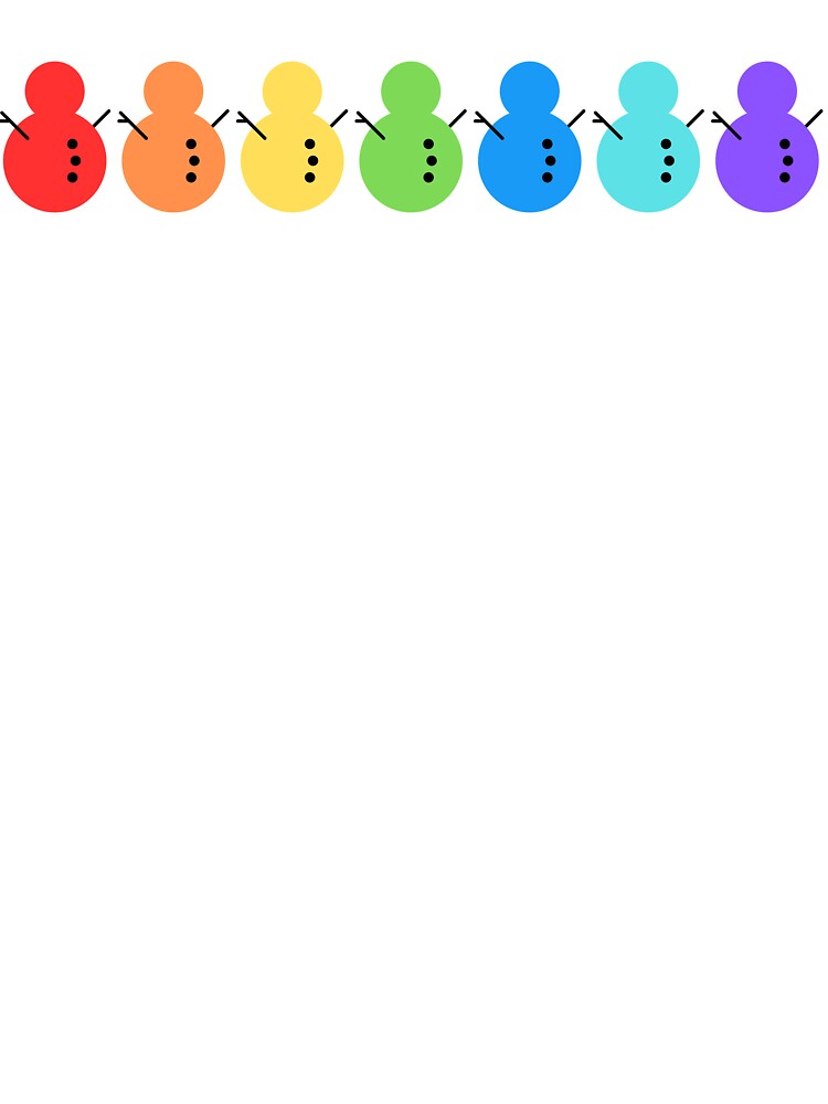 Rainbow Snowman by Stepadoda
