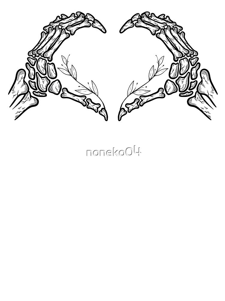 Aesthetic Skeleton Heart and Nature Love by noneko04