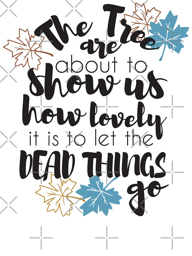 How Lovely It Is, Autumn Inspirational Quotes and Pattern by FlinArt