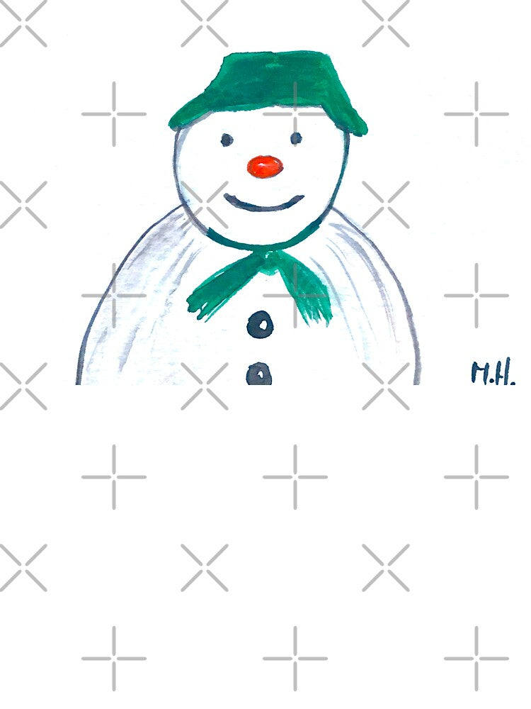 Happy Snowman watercolor by Artbymonika
