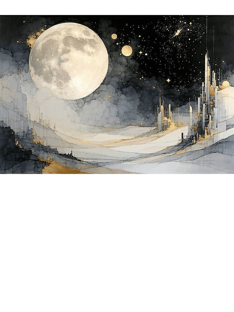 Moonlit Fantasy Cityscape by MaddenFaircroft