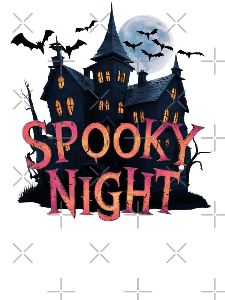 Spooky Night: Haunted House and Bats by deluxedigital1