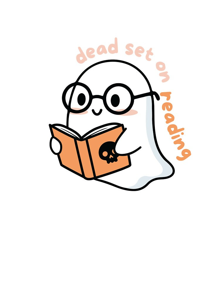 Dead Set on Reading Ghost with Book by sculptedstoriesco