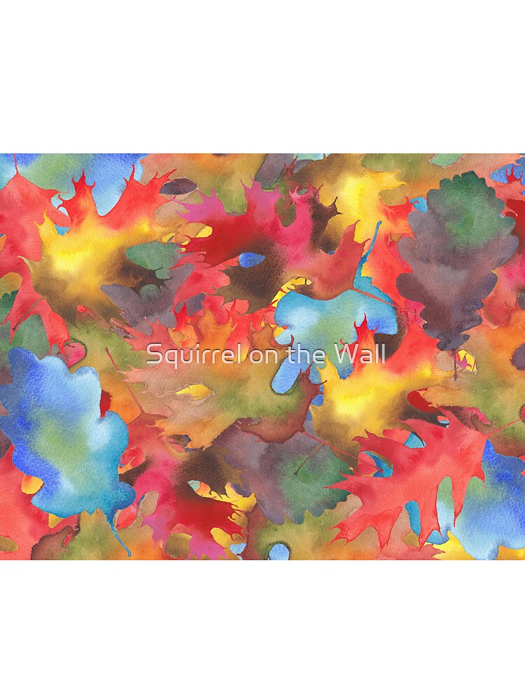 Autumn Leaves by Squirrel on the Wall
