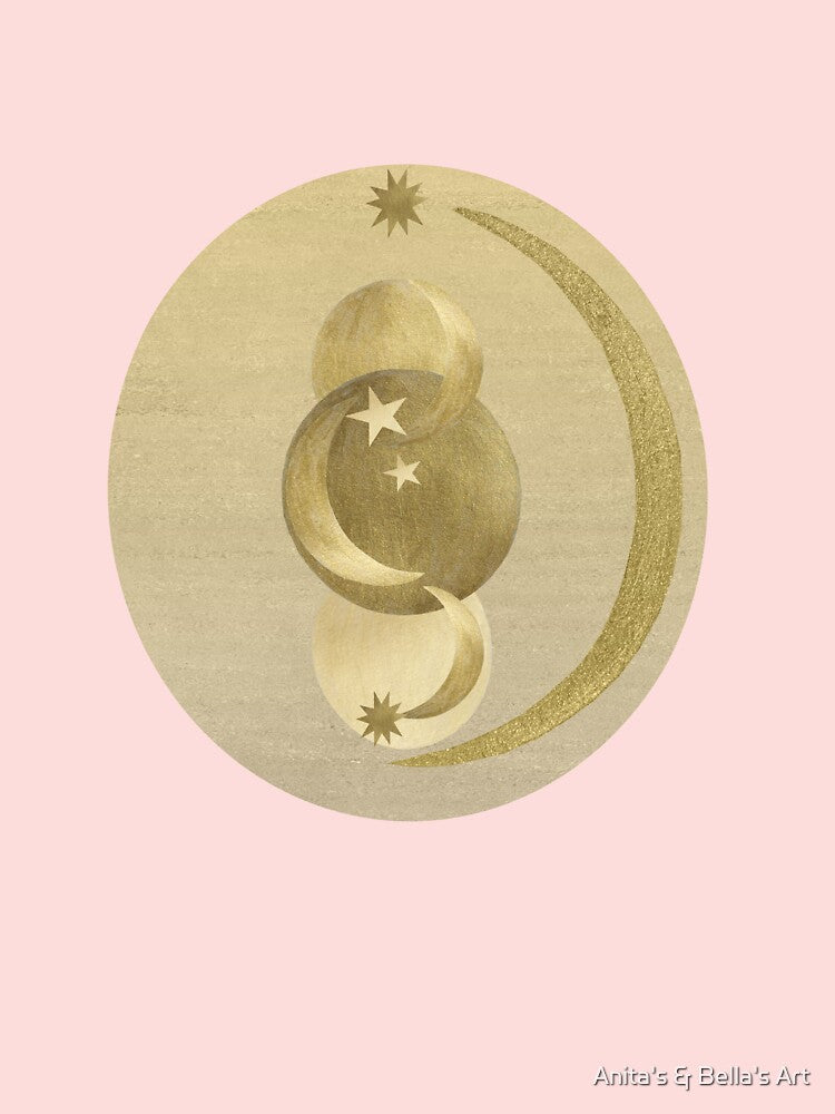 Blush Gold Moon and Stars #1 #decor #art by Anita's & Bella's Art
