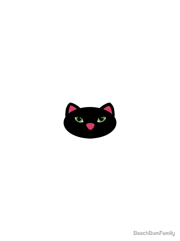 Black Cat Face by BeachBumFamily