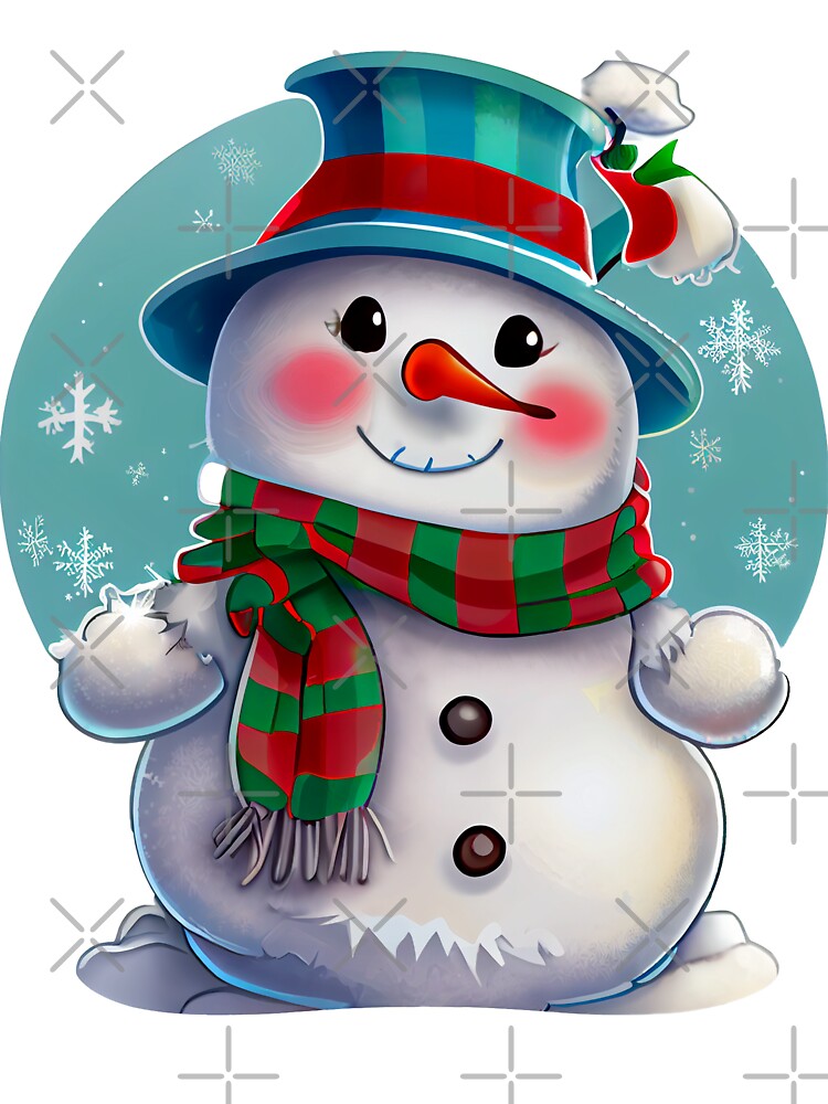 Christmas Snowman - Sticker by ABArtByAlexST
