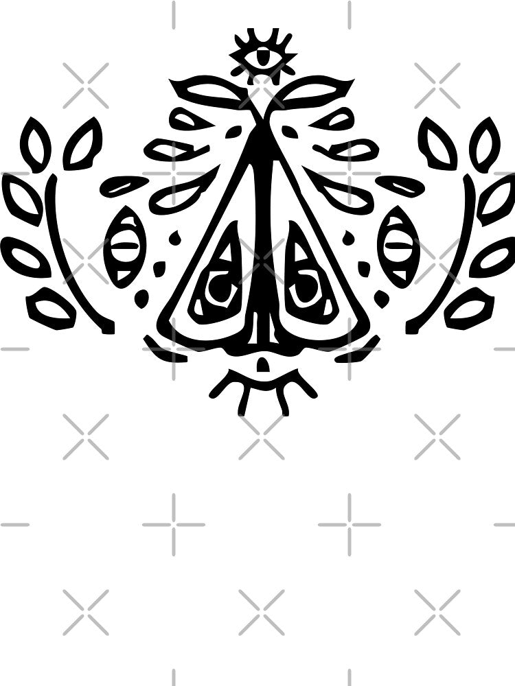 Occult Moth Stamp (Black) by sleepyhenry