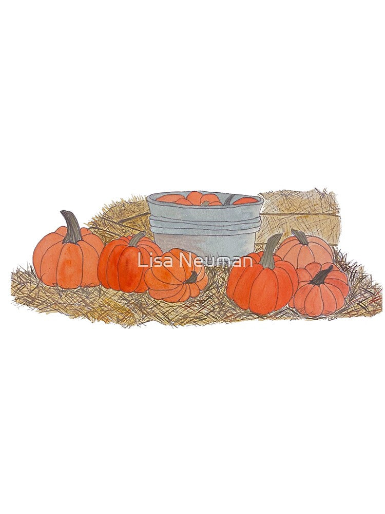 Pumpkin Pile by Lisa Neuman Watercolors