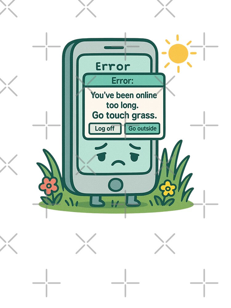 Go Touch Grass Phone Sticker by DivinelyAligned8
