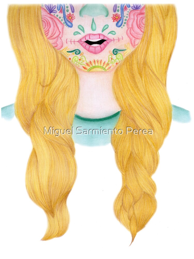Sugar Skull Face by Miguel Sarmiento Perea