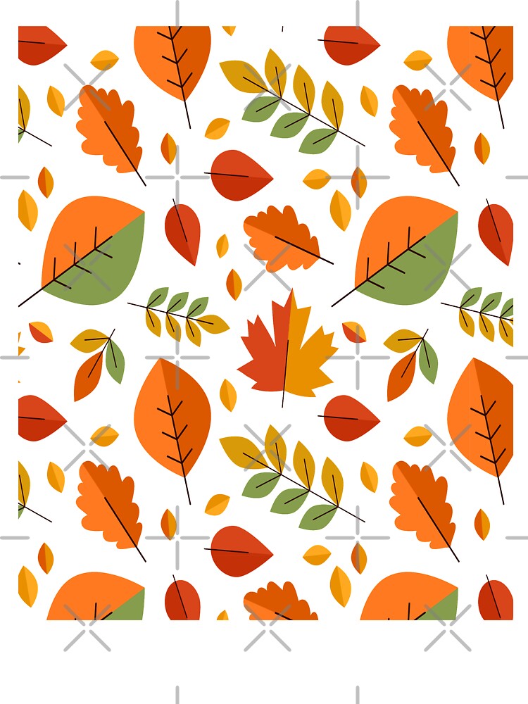 colourful cute leaves autumn pattern - seamless colorful leaves autumn pattern by FirstTouch