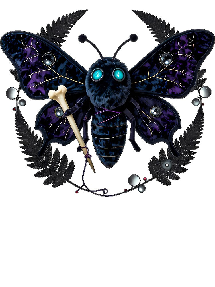 Gothic Voodoo Luna Moth by IllumeInk