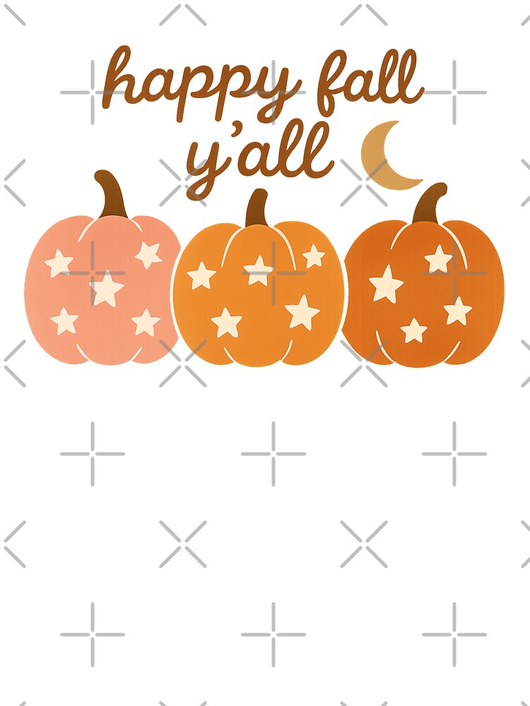 Happy Fall Y'all Cute Starry Pumpkins by Alex Songs