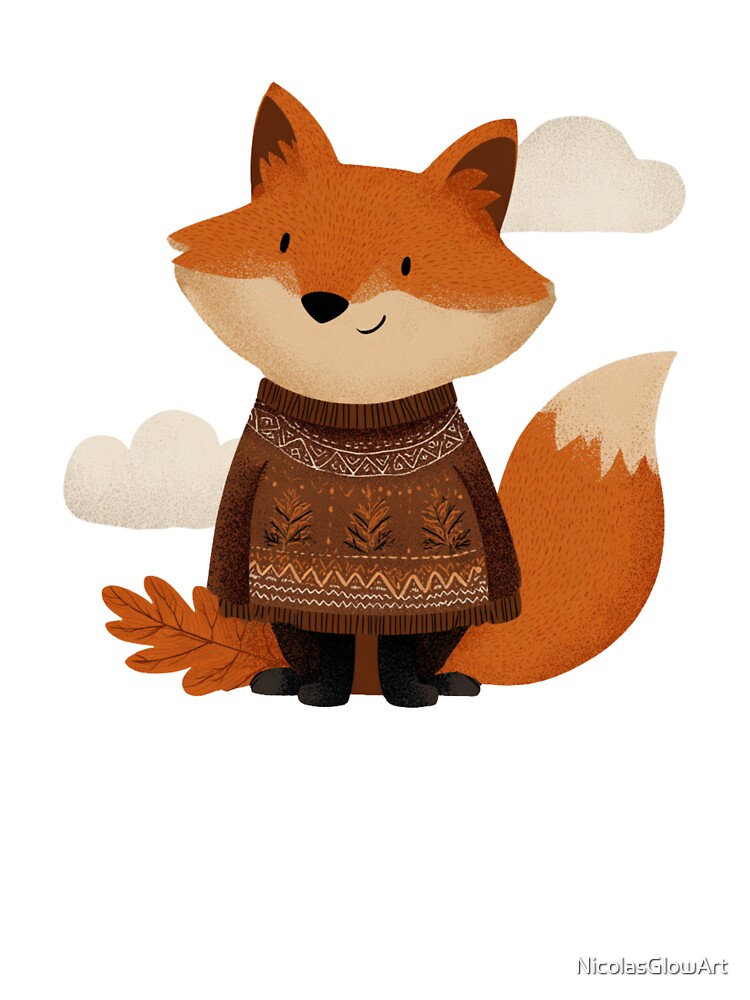 Cute Autumn Fox by NicolasGlowArt