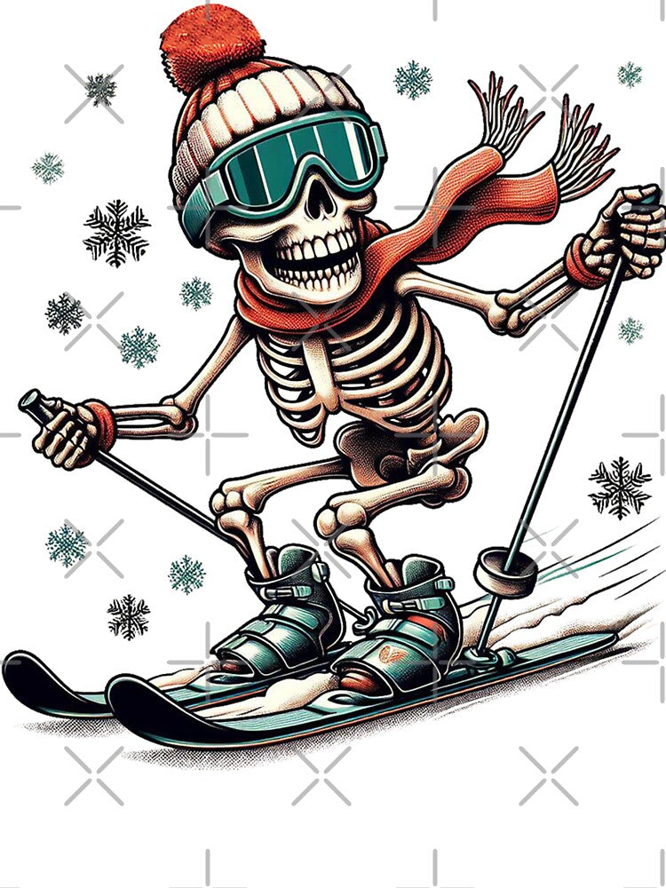 Skeleton Ski Funny by erkinmaddison