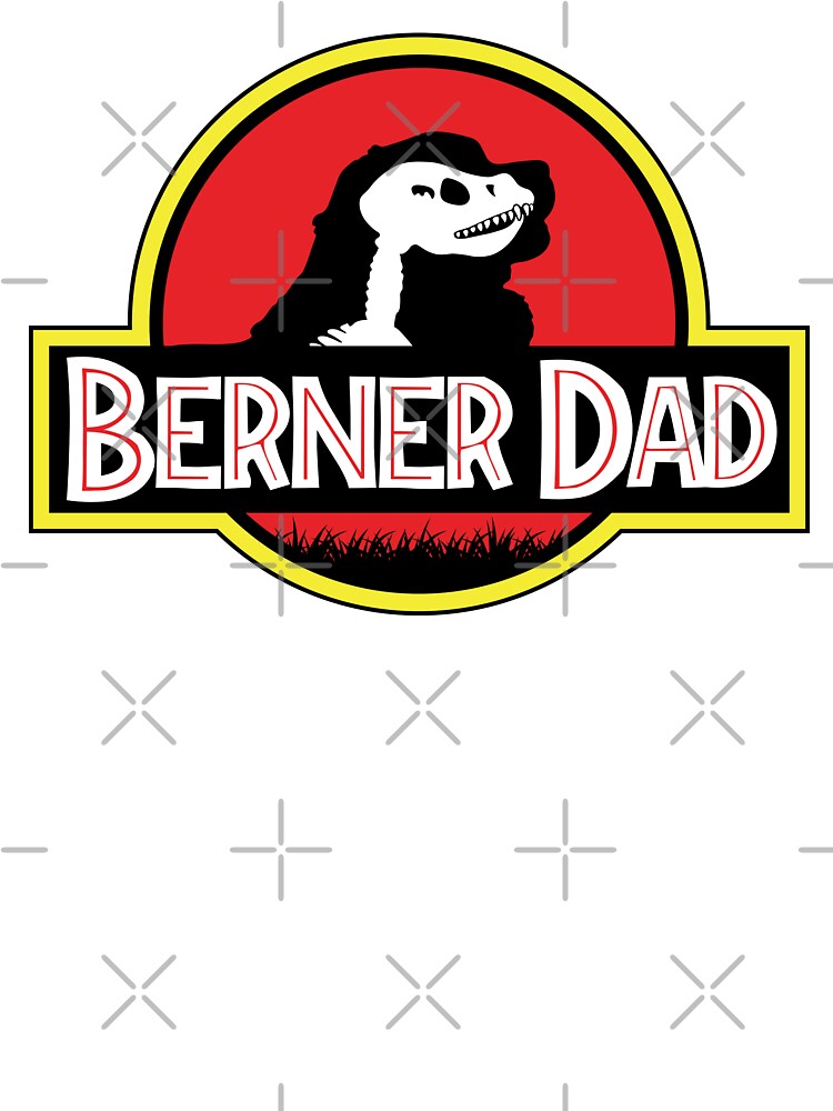 (For Bright Background) Jurassic Bernese Mountain Dog Dad by More Cute Dogs