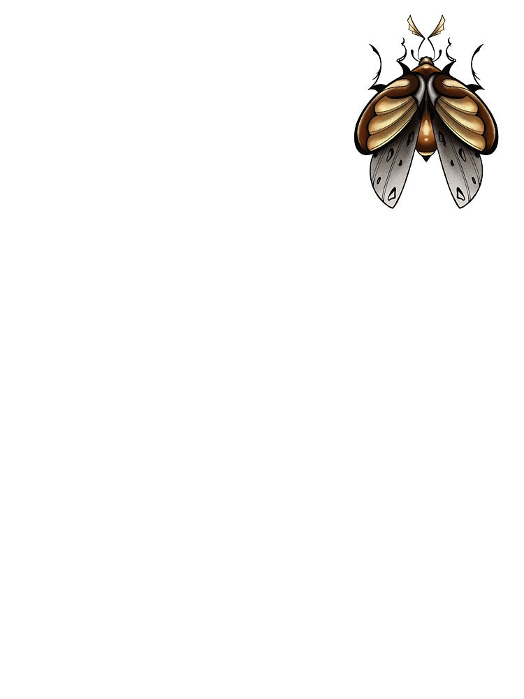 Golden Metallic Moth Illustration: Steampunk Fantasy Insect Art by Vikiink