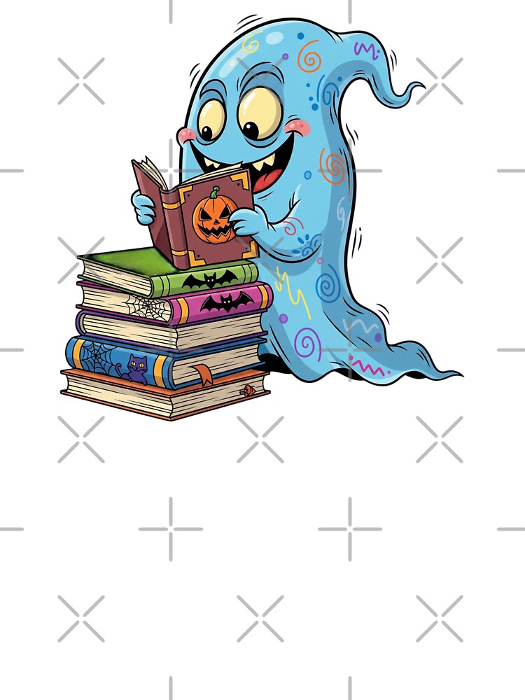 Halloween Reading | Spooky and Whimsically Bookish Seasonal Graphic by Tw1nsAIArt