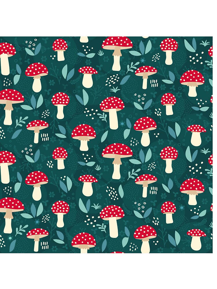 Amanita mushroom seamless by MignonBeauty