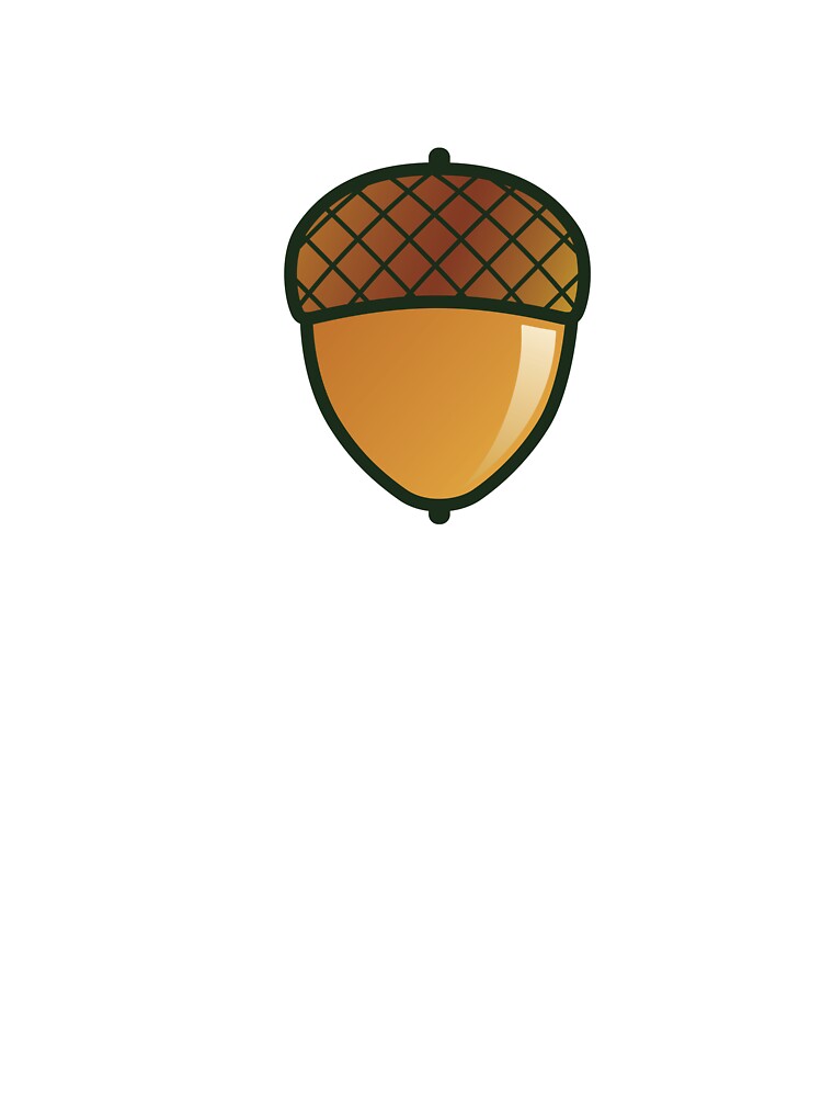 Vibrant Acorn Illustration Nature Art by Sargatal