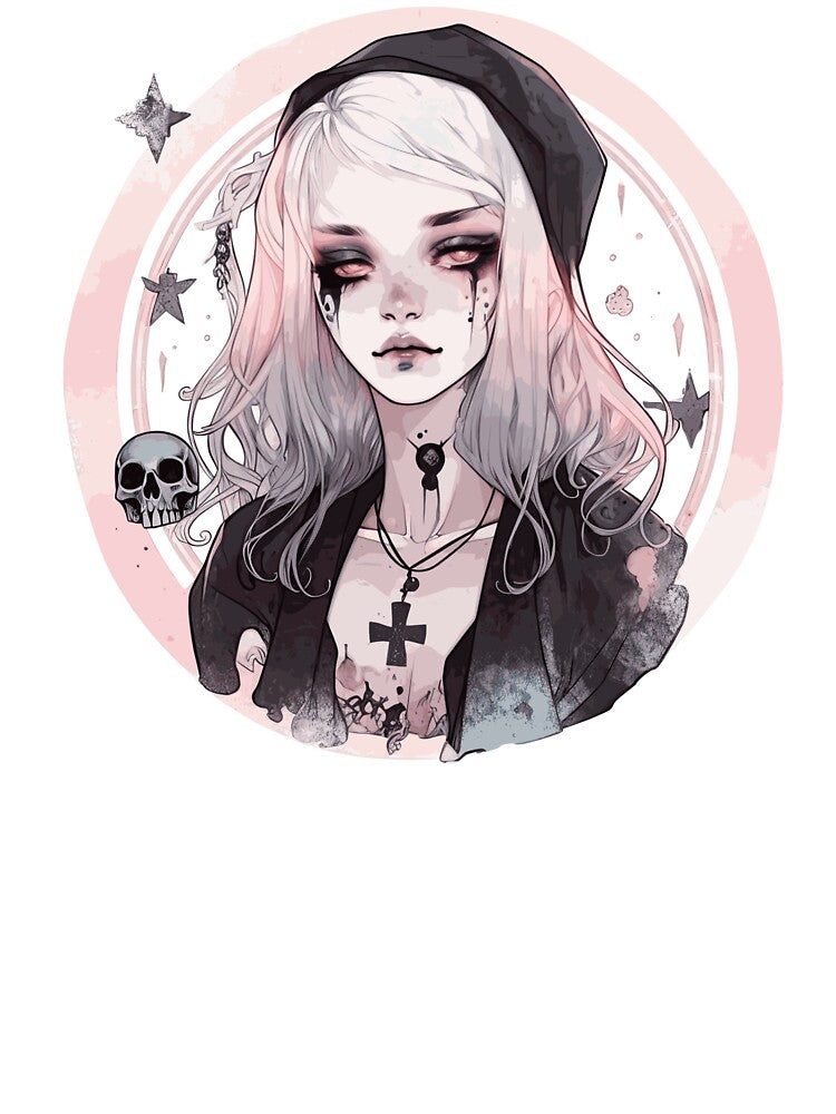 Pretty Pink Pastel Goth Emo Girl by JstPeachy
