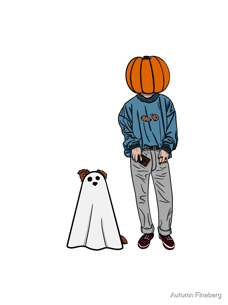 A Pumpkin and His Ghost Dog by Autumn Fineberg
