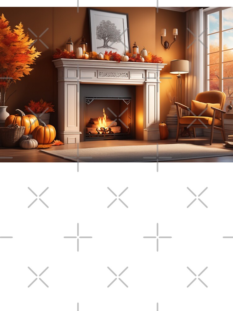 Cozy Autumn Fireplace Ambience by HOMEDESIGNPRINT