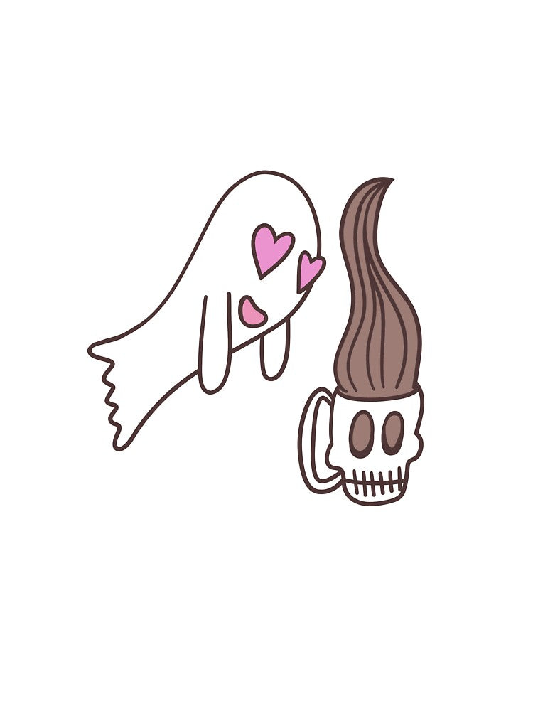 Ghost in love with coffee by mcgill-art