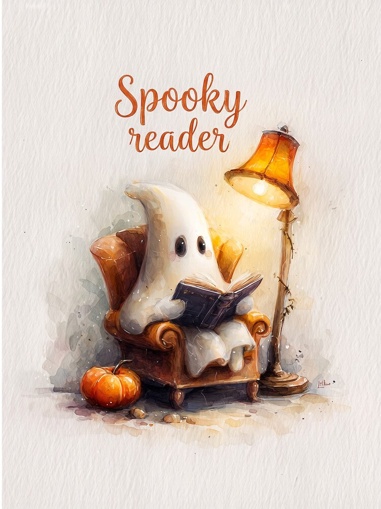 Spooky Reader Ghost by Helenaphotoart