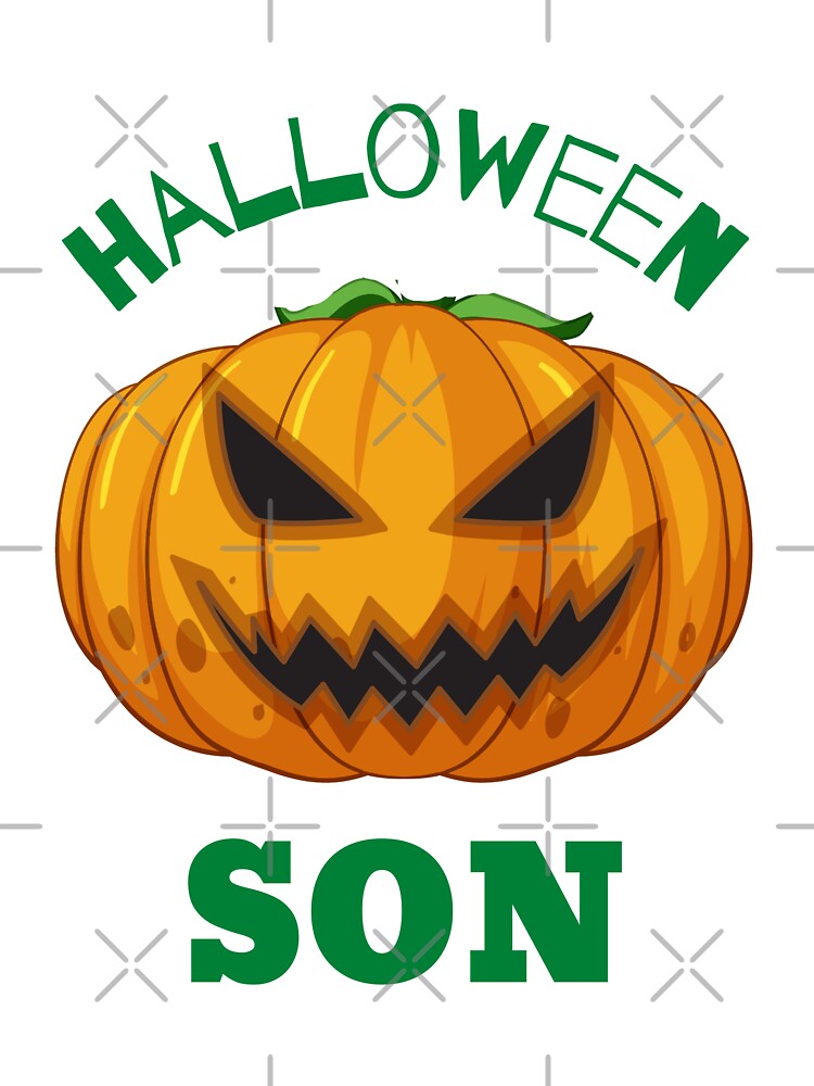 Halloween Son - Funny Halloween Pumpkin Head by CosmicStory