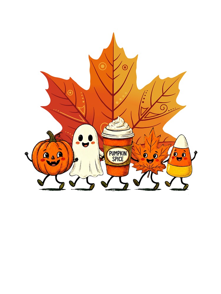 Cute Fall Harvest Friends Pumpkin Spice Squad by TeeUp2
