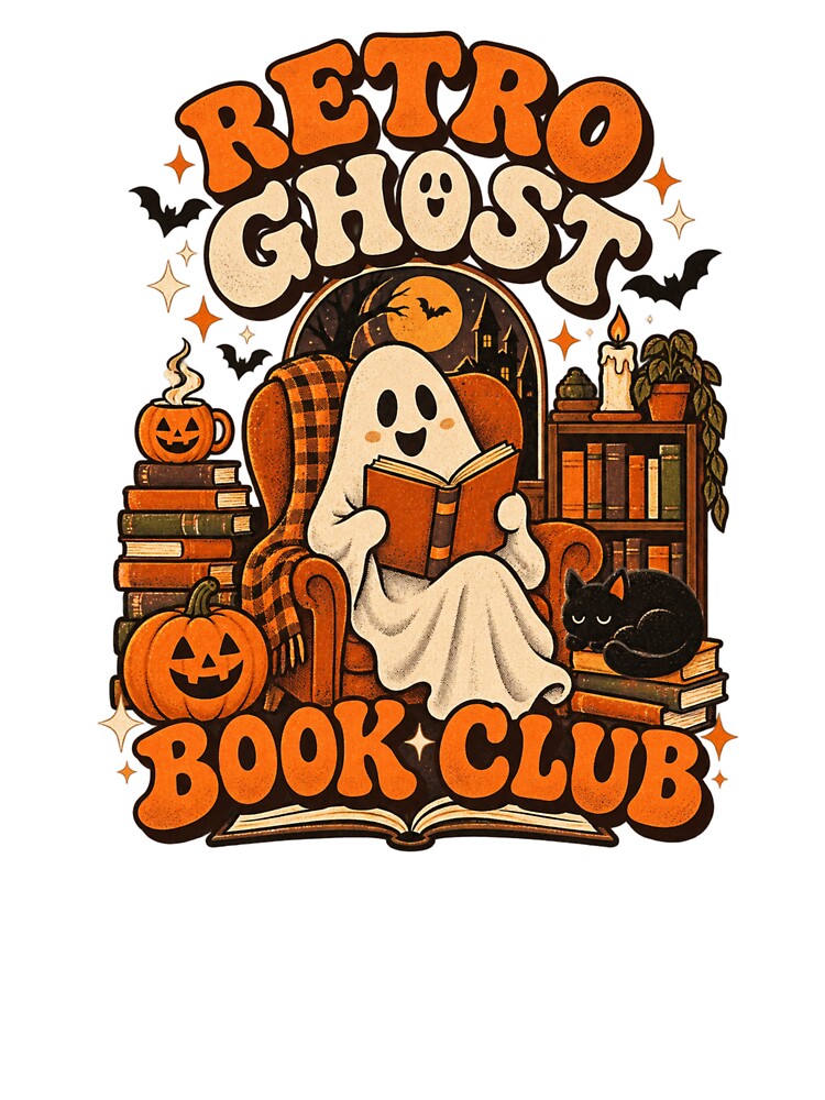 Retro Ghost Book Club - Vintage Spooky Reader by Xnuery
