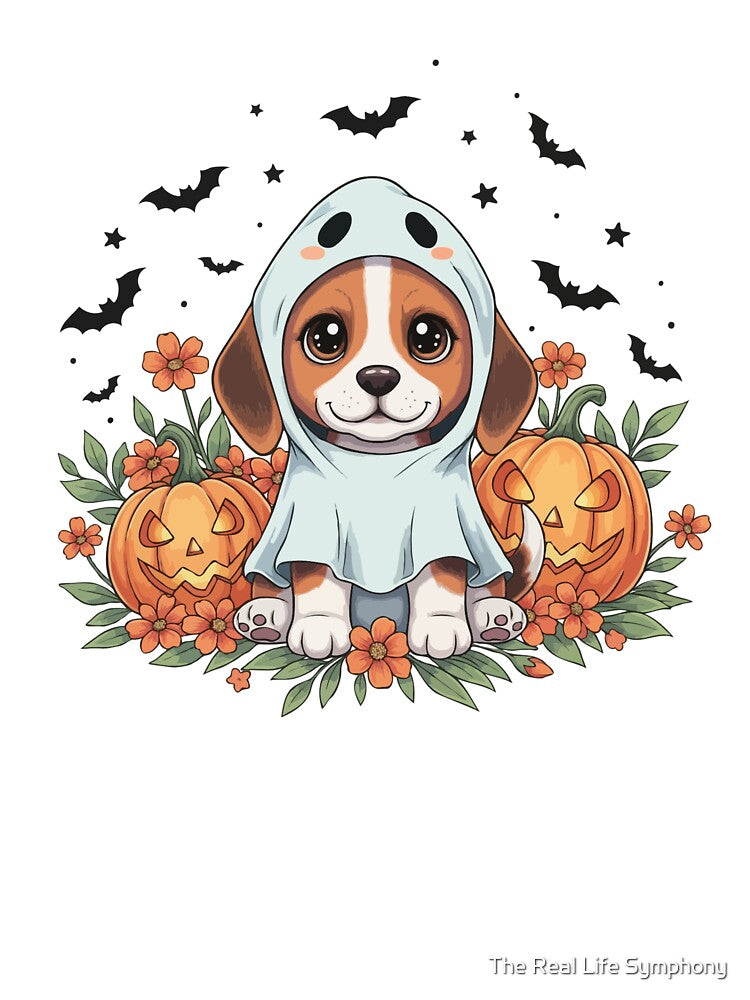 Beagle Puppy Ghost – Cute Halloween Dog Costume by The Real Life Symphony