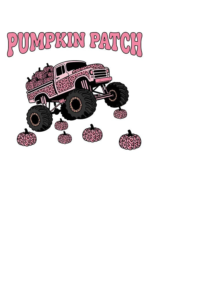 Pink Leopard Pumpkin Patch Monster Truck Girls by KroghDs