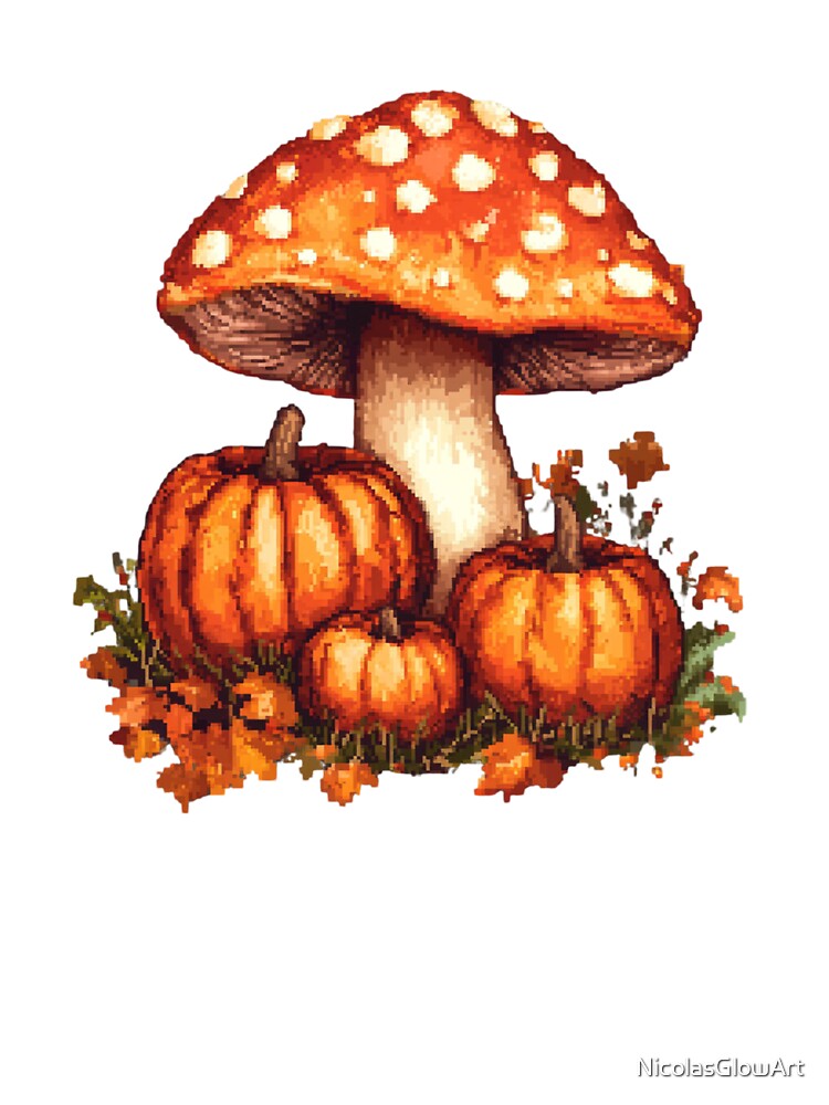 Autumn Mushrooms by NicolasGlowArt
