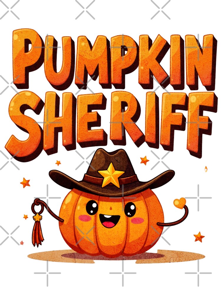 Cute Pumpkin Sheriff Halloween Cowboy by ArtDesignTp