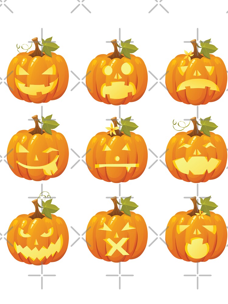 Halloween Pumpkin Faces by CatgoDigital