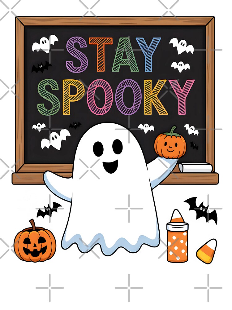 Stay Spooky Ghost Pumpkin - Halloween Holiday Spooktacular by Taans-Creation